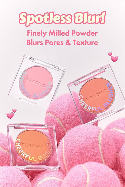 Cheerful Blusher | Pure Pink Blush for Cheeks (01 Lycheeful) 14 Oz