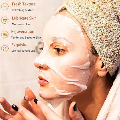 Collagen Sheet Face Masks Skincare Bulk Pack,Hydrating Spa Face Mask For Sensitive Skin,Anti Aging Facial Masks Sets For Women/Teen Girls(40 Combo Pack)