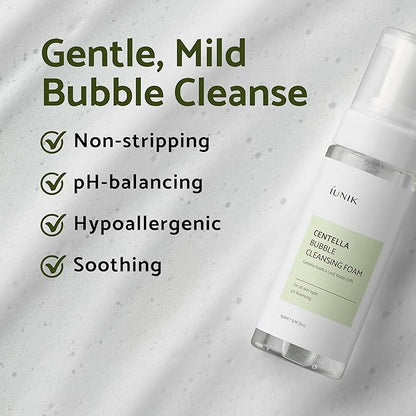 IUNIK Centella Mini Set, Travel Friendly Skincare Set, Ultra calming and hydrating for sensitive skin: Tea Tree Relief Toner,Serum, Centella Calming Gel with Foam Cleanser