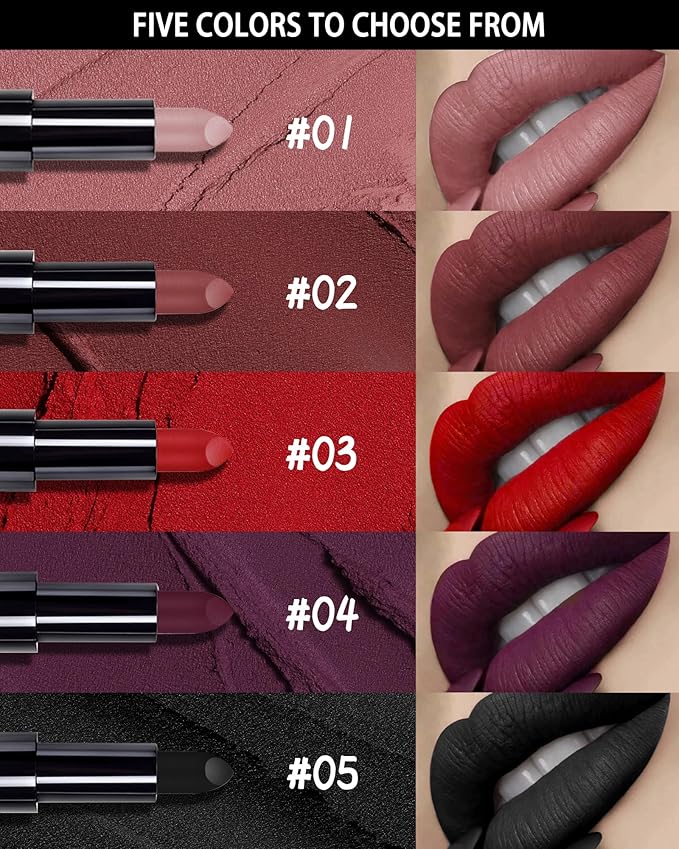 Brown Nude Lipstick Long Lasting for Women, Hydrating Lipstick
