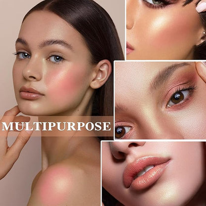 3P Cream Blush Stick with Brush,Waterproof Multi Cream Makeup Q345