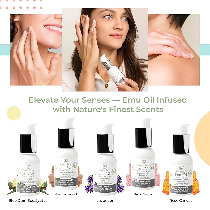 Emu Oil Pure Skin Moisturizer - Nail, Body, Face, Scalp & Hair Moisturizer with Omega 3, 6, 9, Vitamins, & Minerals - Australian Emu Oil for Skincare by Y-Not Natural - 200mL, Lavander