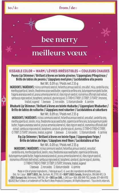 BURTS BEES Kissable Color Lip Shimmer Holiday Gift, 1 EA (Pack of 2)