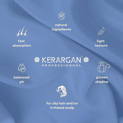 KERARGAN - Revitalizing Hair Mask with Dead Sea Black Mud - Intense Vitality for Oily Hair & Irritated Scalp - Purifies & Enhances Elasticity - Sulfate-Free, GMO-Free, Mineral Oil-Free - 16.9 Fl oz
