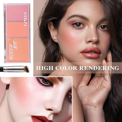 Cream Blush Stick with Brush,Waterproof Multi Cream Blush Skin M2