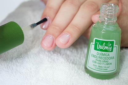 2in1 Nail Hardener Garlic Nail Polish & Lemon Nail Whitener Base Coat Nail Polish for Yellow Toenail, Endurecedor de Uñas, 0.47 Ounce, Pack of 3