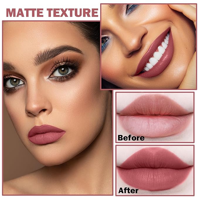 Matte Nude Lipstick, Nude Paper Tube Lipsticks Lip Long