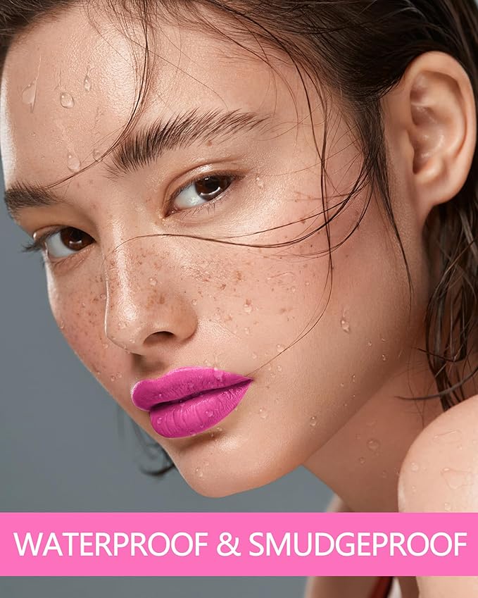 MAKI YIKA 3Pc Matte Lipstick Makeup Set, Pink Lipstick