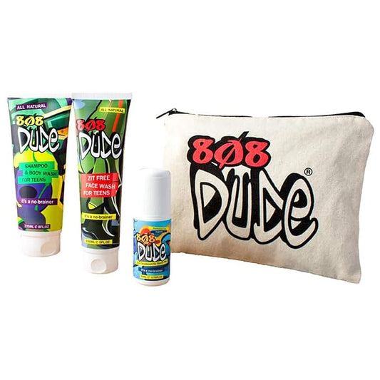 Skincare Kit for Teens. Shampoo and Bag