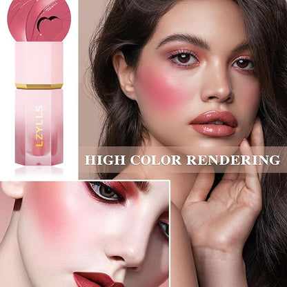 Cream Blush Stick with Brush,Waterproof Multi Cream Blush Skin C4