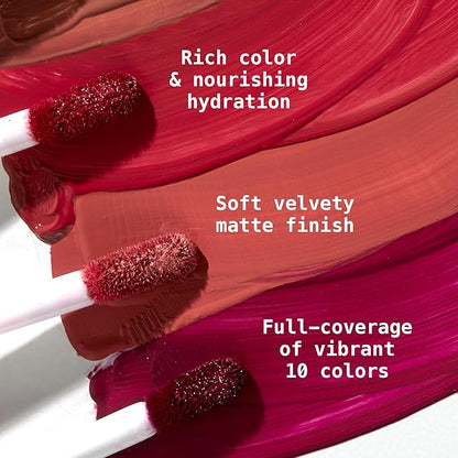 Ruby Kisses Velvet Lip Cream, Matte Finish Lipstick, Rich Color, Long Lasting Lip Stain, Lightweight, Nourishing, Hydration, High Pigment Lip Tint (CREAM BLUSH)
