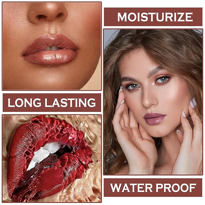 3 in 1 Brown Lip Gloss and Lip Gloss