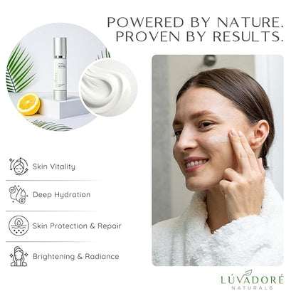 Vitamin C Skin Care Facial Lotion – Antioxidant Cream for Face – Deeply Hydrating Brightening Cream for Dark Spots, Uneven Skin Tone – Anti-Aging and Rejuvenating Formula