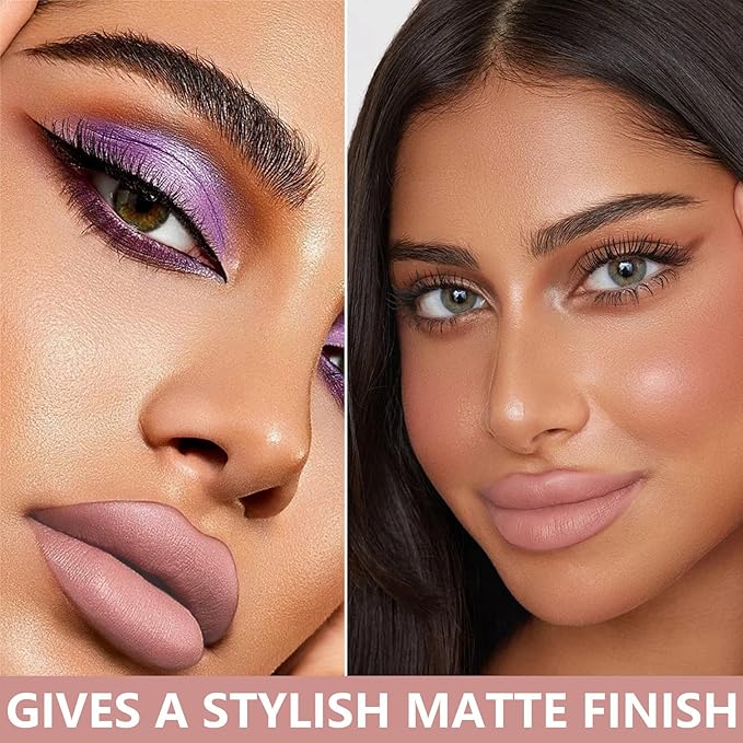 Matte Nude Lipstick,Silky Velvet Nude Paper Tube Lipsticks Gloss,Waterproof