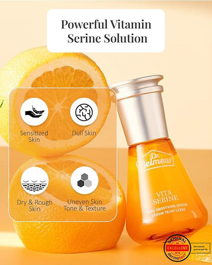 Vitamin Serine (Serum Set, 2.5fl oz, 3 Pieces) - Lightweight Ampoule for Healthy, Clear Complexion. Korean Skincare by LG Beauty. Vitamin C & B3, Provitamin B5