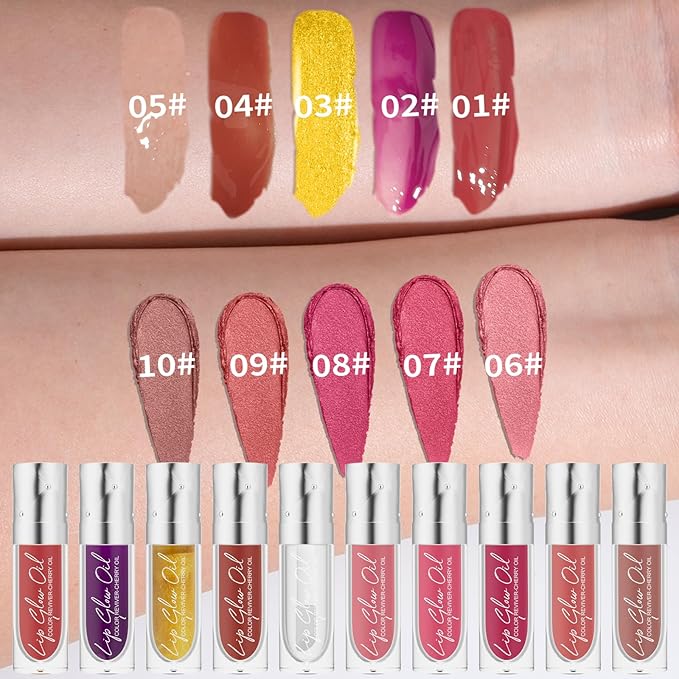 QIC Lip gloss Collection Makeup Set, Shiny Smooth gloss