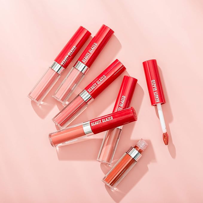 6 Pcs Matte Liquid Lipstick Makeup Set, Non-Stick Cup Long-Lasting Wear Not Fade Waterproof Nude Red Velvet Lip Gloss Beauty Cosmetics Set