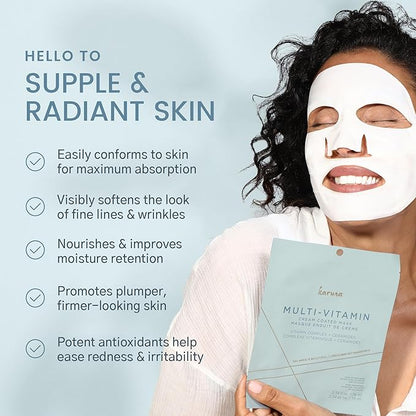 Karuna - MULTI-VITAMIN Face Masks Skincare Must-Have, Cream-Coated Vitamin-Rich Facial Masks, 1 Collagen Mask Pack