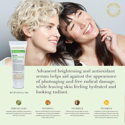 Goldfaden MD Brightening Elixir | Serum w/Vitamin C, Ferulic Acid, Vitamin B & Vitamin E Helps Aid Against Appearance of Photoaging | Leaves Skin Feeling Hydrated & Looking Radiant TRIAL .34 Fl Oz