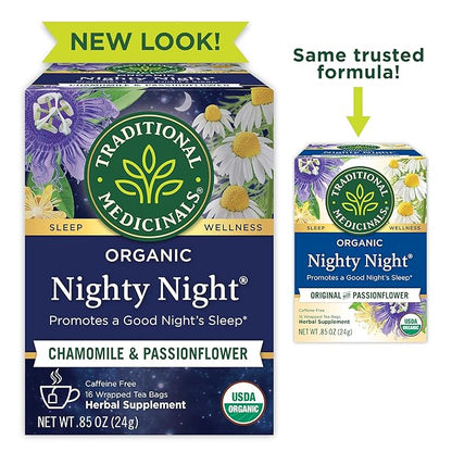 Traditional Medicinals Organic Nighty Night Tea, 16 Tea Bags (Pack of 1)