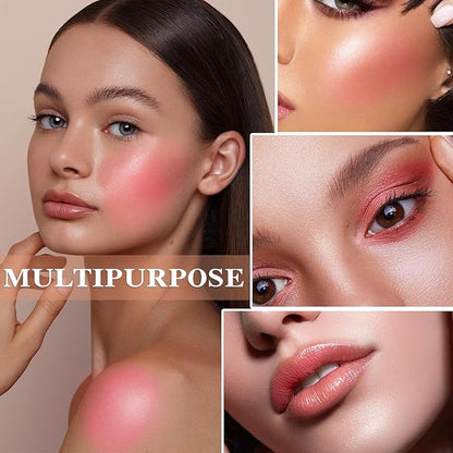 Cream Blush Stick with Brush,Waterproof Multi Cream Blush Skin G3