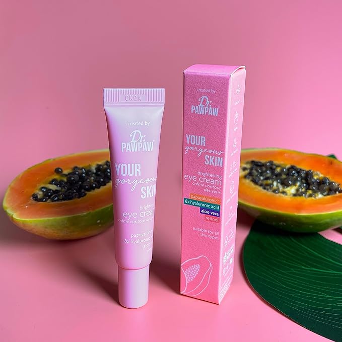 Dr. PawPaw Your Gorgeous Skin Brightening Eye Cream - Nourishing Under Eye Cream with Papayaluronic - Hydrating for Dark Circles - 0.5 oz
