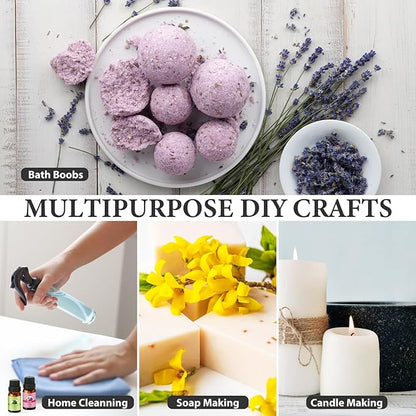 Essential Oil Set - Essential Oils - Pure Essential Oils - Perfect for Diffuser, Massage, Soap, Candle, Bath Bombs Making, 60x10ml(0.33fl.oz)