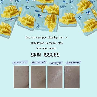 10-Piece Butter Moisturizing & Nourishing Mask Set - Essential Skincare for Men and Women (COLOR-5)