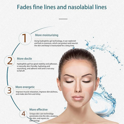 VolksRose Face & Chest Wrinkle Patches, Reusable Silicone Patches for Brow Lift, Wrinkle Smoothers, Cleavage - Overnight Anti-wrinkle Face Tape Mask, Smoothing Pads for Anti-wrinkles