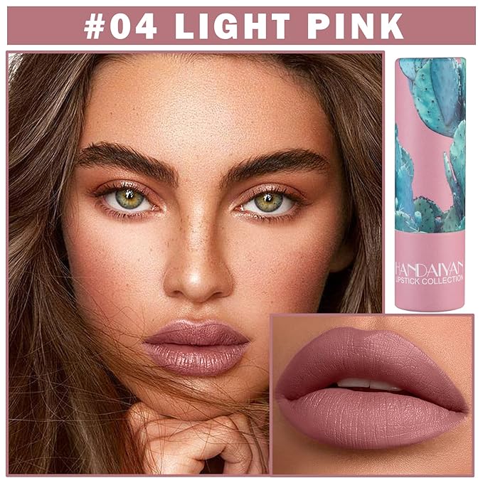 Matte Nude Lipstick, Nude Paper Tube Lipsticks Lip Long