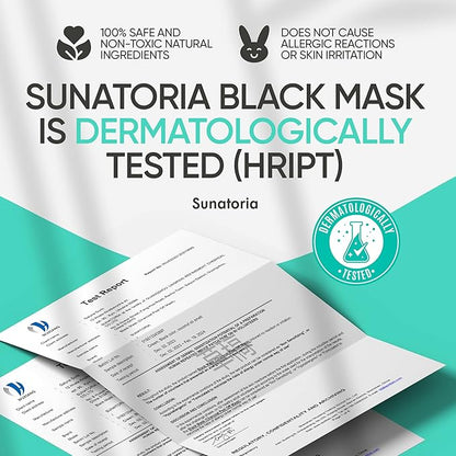 SUNATORIA Blackhead Remover Mask - for Women and Men - Activated Charcoal Peel Off Face Mask - Deep Pore Cleaner Nose Blackhead Remover Pore Release - Black Head Remover for Face