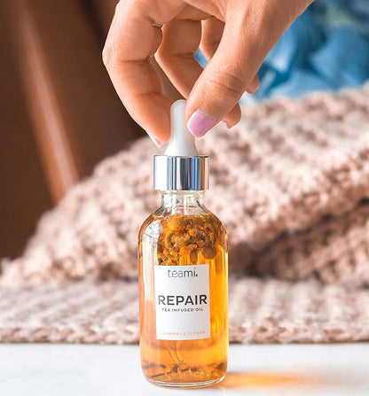 Teami Repair Jojoba Face Oil for Women with Coconut Oil, Camellia Seed & Vitamin E Oil for Skin - Facial Oil Cleanser for Sensitive, Normal, Oily & Dry Skin (2oz)