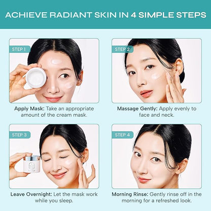 Marinavi - Sleeping Overnight Cream for Skin care - Anti-Aging Overnight Cream - Natural Skincare - Overnight Face Mask - Anti-Wrinkle Skincare - Hydrating, Soothing, & Healing