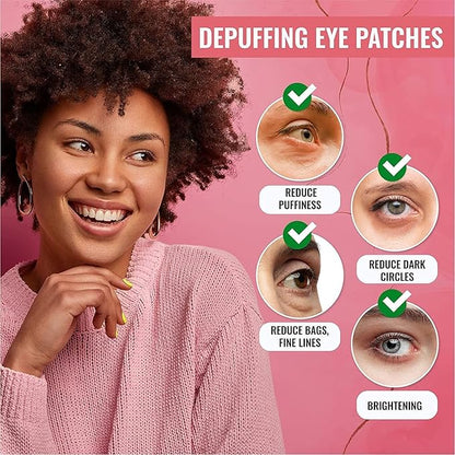 Under Eye Patches for Dark Circles, Puffiness and Eye Bags with 24K Gold - Anti-Wrinkle for Puffy Eyes, Eye Masks with Hyaluronic Acid and Collagen Hydrogel Eye Gel Pads, Premium Korean Skincare 30pcs