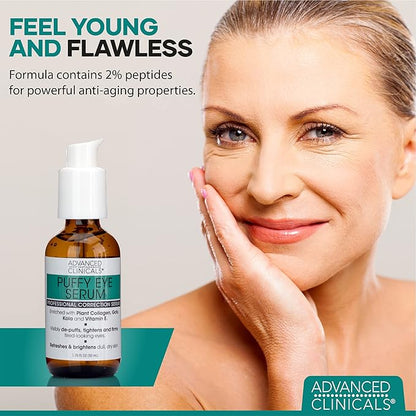 Advanced Clinicals Vitamin C Brightening Cream + Puffy Under Eye Brightening Serum Set