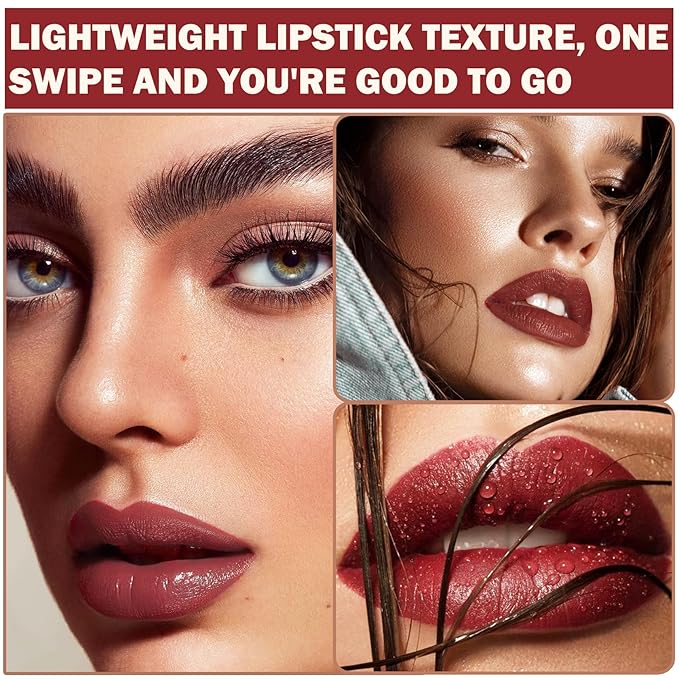 2PCS Matte Lip Liner and Lipstick Makeup Set, Gloss