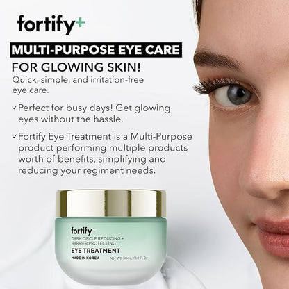 Fortify 9-in-1 Eye Treatment for Dark Circle & Barrier Protection - Dermatologist Tested - Anti-Aging Korean Skincare - 30ml / 1.0 Fl.Oz