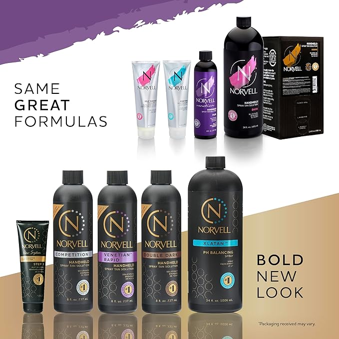Norvell Venetian Sunless Self Tanner Gradual Color Extender Moisturizing Lotion, 8.5 fl.oz - Self Tanning Cream with Violet and Brown Tone, Instant Bronzers Fake Tan