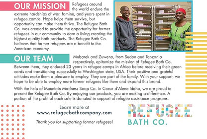 Variety Pack Bath Bombs Tea Tree and Eucalyptus Essential Oils Cocoa Butter Support Refugee Employment in USA (12 Pack)