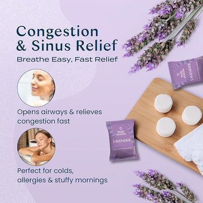 Body Restore Shower Steamers Aromatherapy 15 Pack - Mothers Day Gifts for Mom, Grandma, Birthday Gift for Dad, Daughter, Best Friend, Travel Essentials, Stress Relief, Self Care, Bath Bombs - Lavender