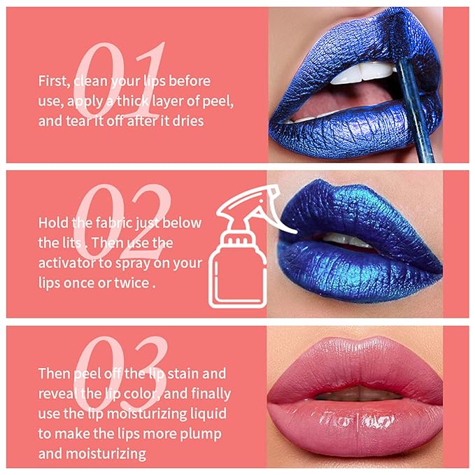 AWCCXMYM 5Pcs Peel Off Lip Stain Lip Tint Matte Lipstick Nude Lip Gloss Long Lasting Waterproof Up To 24 Hours Non Stick Cup Non Fade Liquid Lipstick Lip Tint Stain Makeup Set