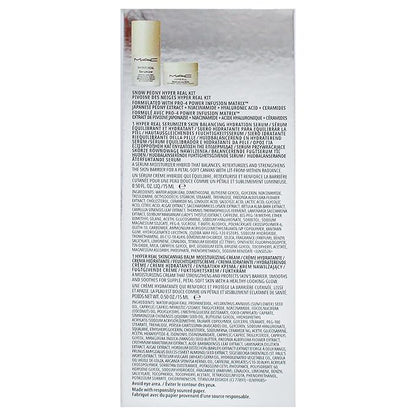 Bizzare Blizzard Snow Peony Hyper Real Kit by MAC for Women - 2 Pc 0.5oz Hyper Real Serum, 0.5oz Hyper Real Cream