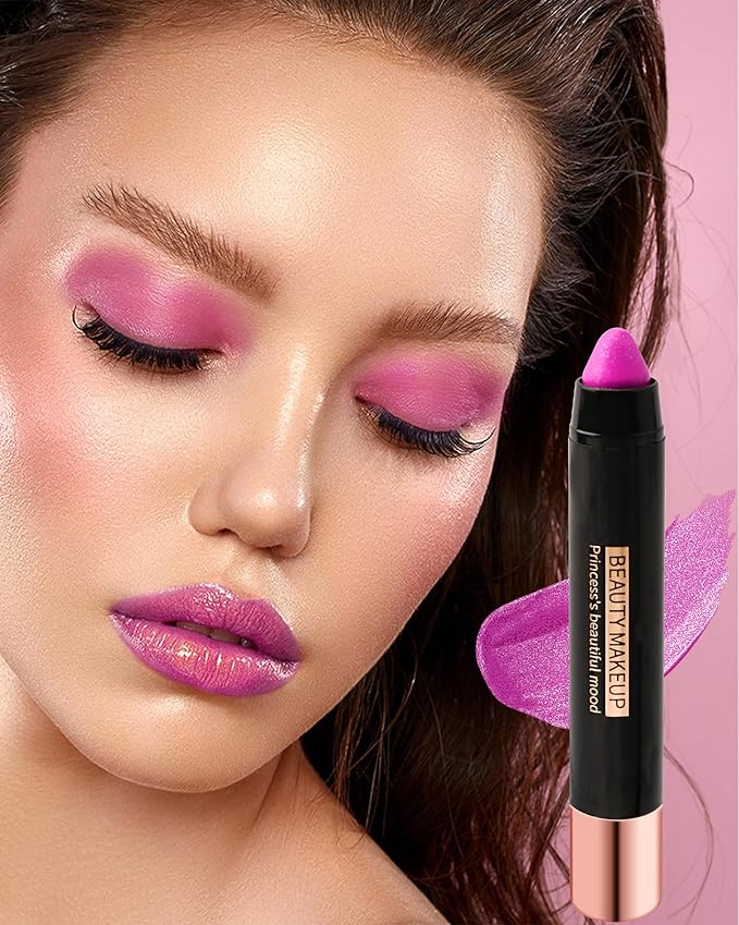 Metallic Diamond Glitter Matte Lipstick Crayon Pencil, Long Lasting Non-Stick Red Shiny Creamy Lip Gloss Lip Liner Pen, Sparkling High Pigment Waterproof Eyeshadow, Shimmer Lip Blam Stain Makeup – 11#