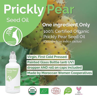 Fatima's Garden Prickly Pear Seed Oil - Organic Anti-Aging Serum, 50ml