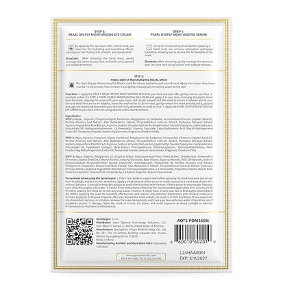 APEX OPTIMAL TS 3-Step Pearl Deeply Hydrating Silk Facial Mask | Serum & Eye Cream Value-Adds | Complete Routine Skincare | Rich Nourishing Essence | Lifting, Firming, Repairing | for All Skin Types