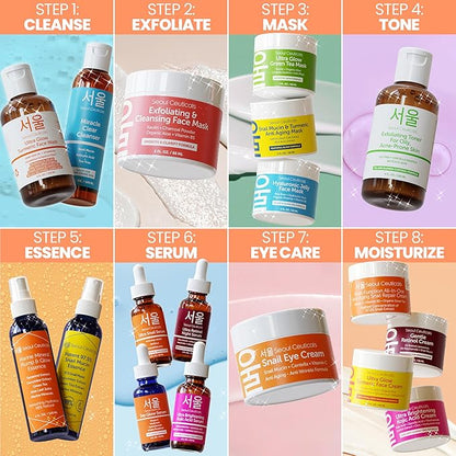 SeoulCeuticals Korean Acne Serum, Skin Care Treatment for Acne Prone Skin - Rapid Action Salicylic Acid, Tea Tree & Clove For Even Skin Tone 1oz