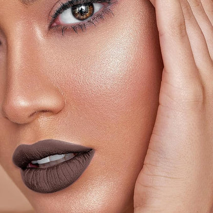 Mynena Brown Long-Lasting Matte Liquid Lipstick Intense Color Smudge-Proof & Waterproof Comfortable Hydrating Shea Butter Vegan & Cruelty-Free | Cyndia