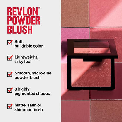 Revlon Blush, Powder Blush Face Makeup, High Impact Naughty Nude, 0.17 oz