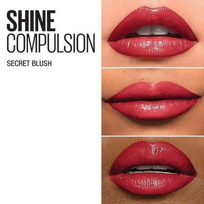 Maybelline New York Color Sensational Shine Compulsion Lipstick Makeup, Secret Blush, 0.1 Ounce