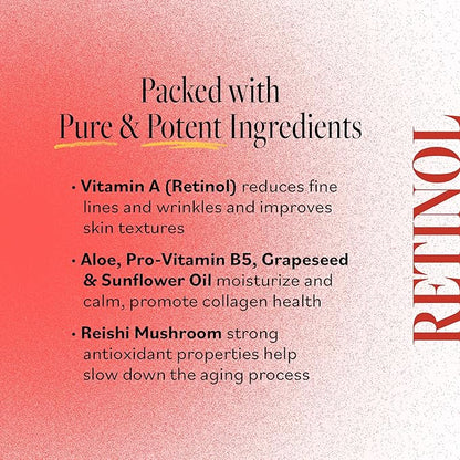 Derma E Anti-Wrinkle Eye Treatment – Anti-Aging Cream with Retinol, Grape Seed Extract and Reishi Mushroom – Hydrating Serum for Under Eye and Eyelids, 1/2 oz